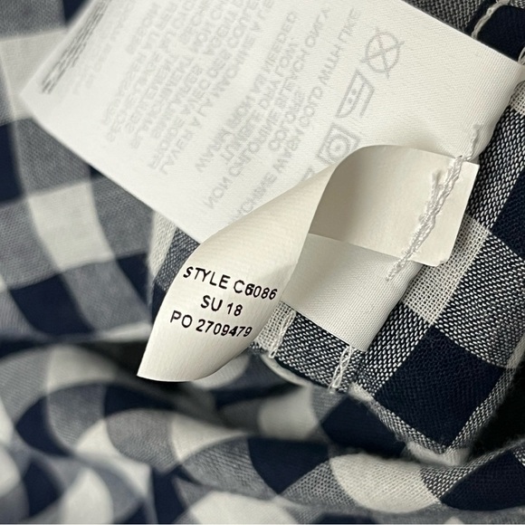 J.Crew Classic-Fit Boy Shirt in Crinkle Gingham Black White Check 00 Preppy - Picture 7 of 11